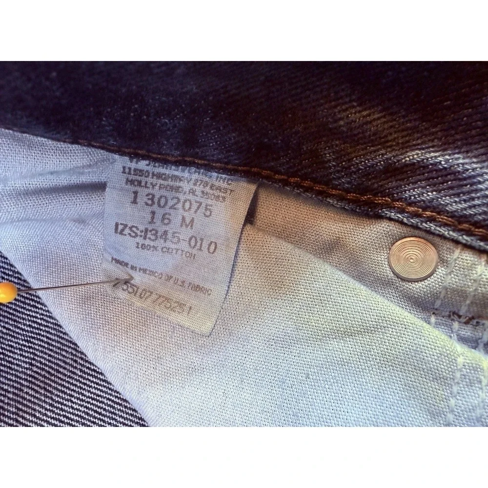 Riders Lee Jeans Womens size 16 M Dark Wash Blue Denim Straight Western Hipster‎